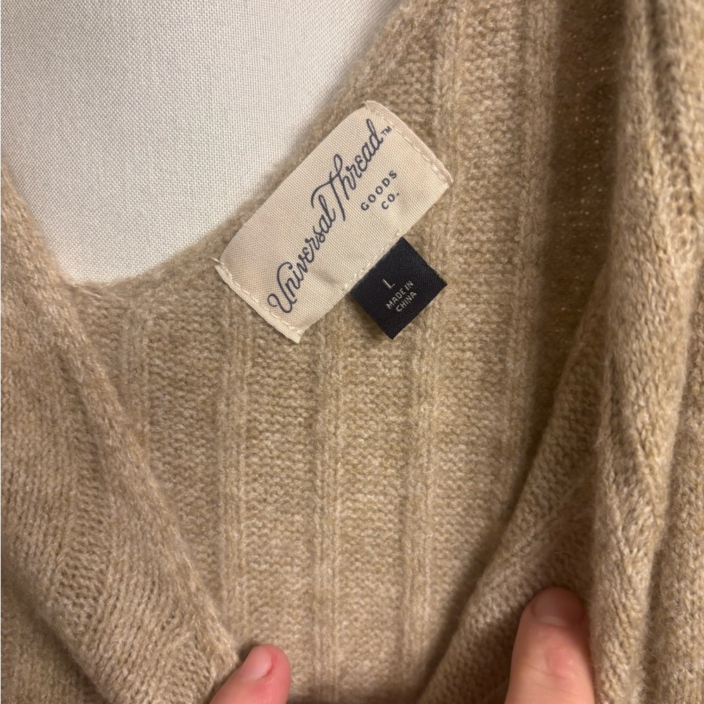 Universal Thread Camel Ribbed Knit Sweater - Picture 3 of 5